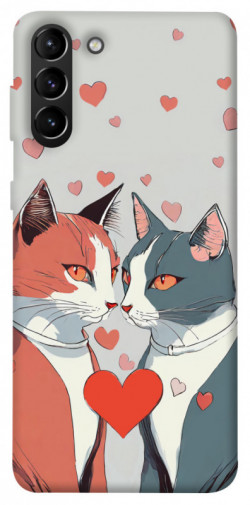 Чехол itsPrint Коты и сердце для Samsung Galaxy S21+
