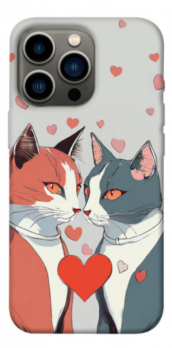 Чехол itsPrint Коты и сердце для Apple iPhone 13 Pro (6.1")