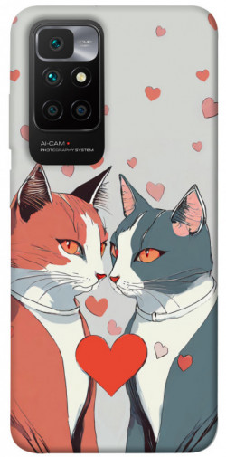 Чохол itsPrint Коти та серце для Xiaomi Redmi 10