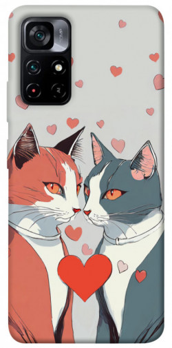 Чехол itsPrint Коты и сердце для Xiaomi Poco M4 Pro 5G