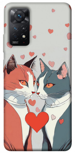 Чехол itsPrint Коты и сердце для Xiaomi Redmi Note 11 Pro 4G/5G