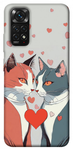 Чехол itsPrint Коты и сердце для Xiaomi Redmi Note 11 (Global) / Note 11S