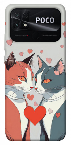 Чехол itsPrint Коты и сердце для Xiaomi Poco C40