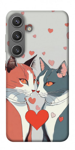Чехол itsPrint Коты и сердце для Samsung Galaxy S24