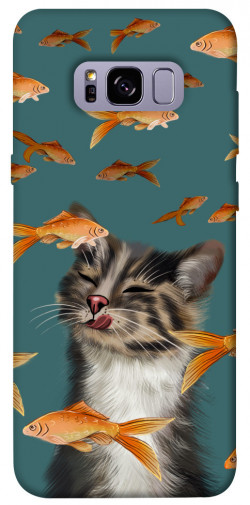 Чехол itsPrint Cat with fish для Samsung G955 Galaxy S8 Plus