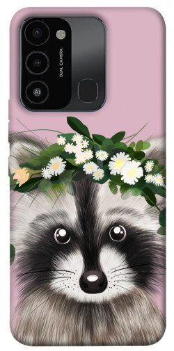 Чехол itsPrint Raccoon in flowers для TECNO Spark 8C