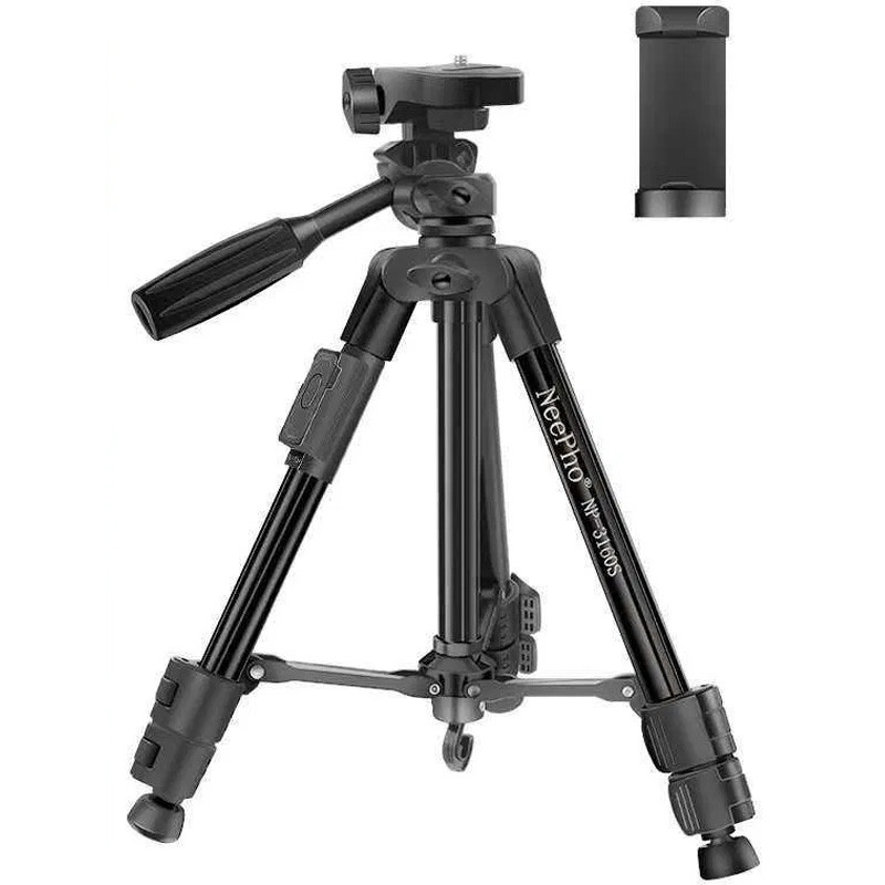 Штатив NeePho NP-3160S для съемки 30-68.5см с держателем+пульт на картинке №1