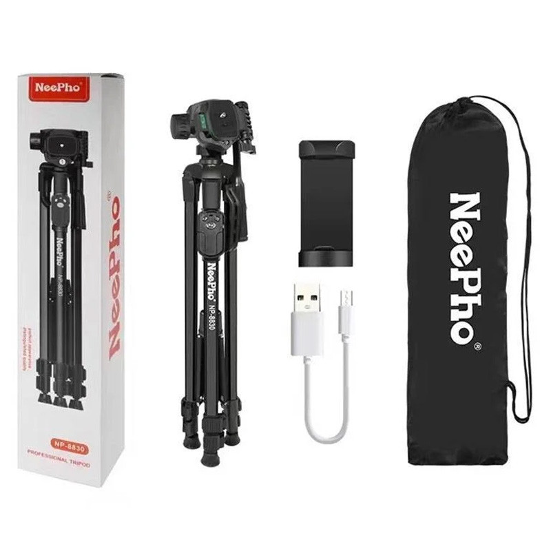 Штатив NeePho NP-8830 для зйомки 54-155см з розборним тримачем в чохлі+пульт дивитися фото №4