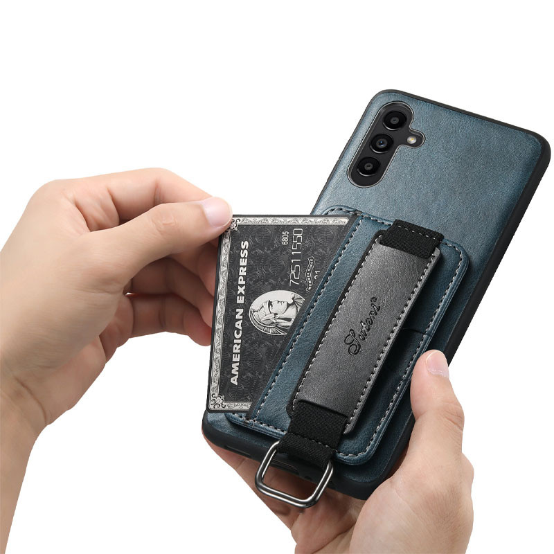 Шкіряний чохол Wallet Case and Straps для Samsung Galaxy S24 | з ремінцем на руку на малюнкі №7