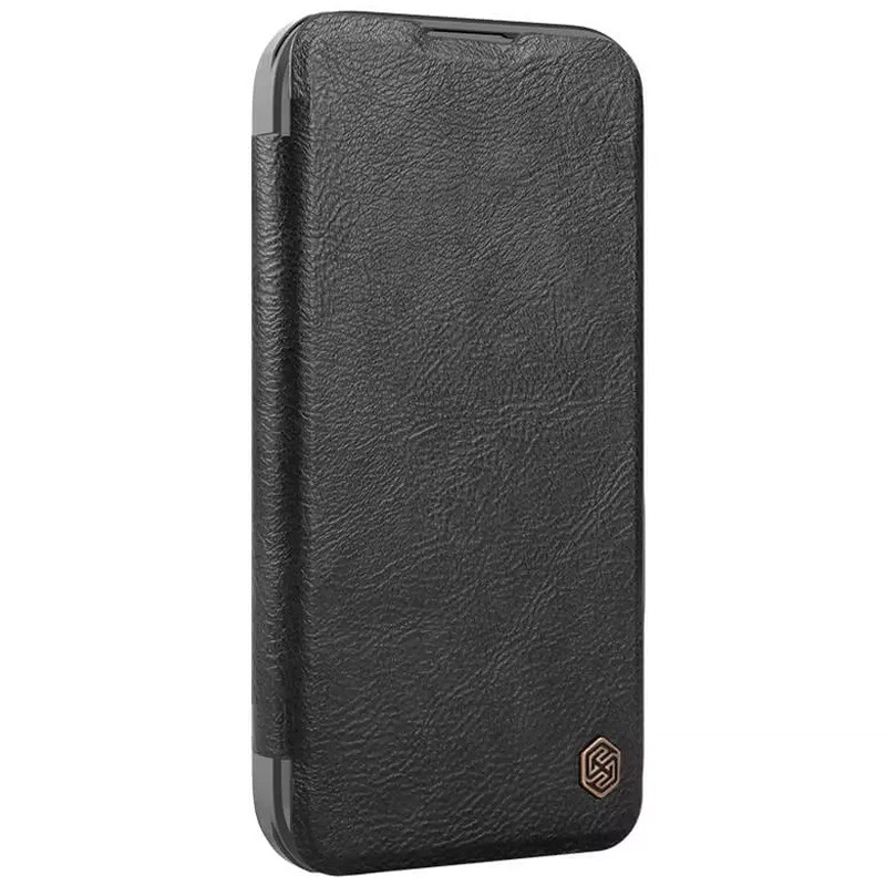 Кожаный чехол-книжка Nillkin Qin Prop для Apple iPhone 16 (6.1) на картинке №1