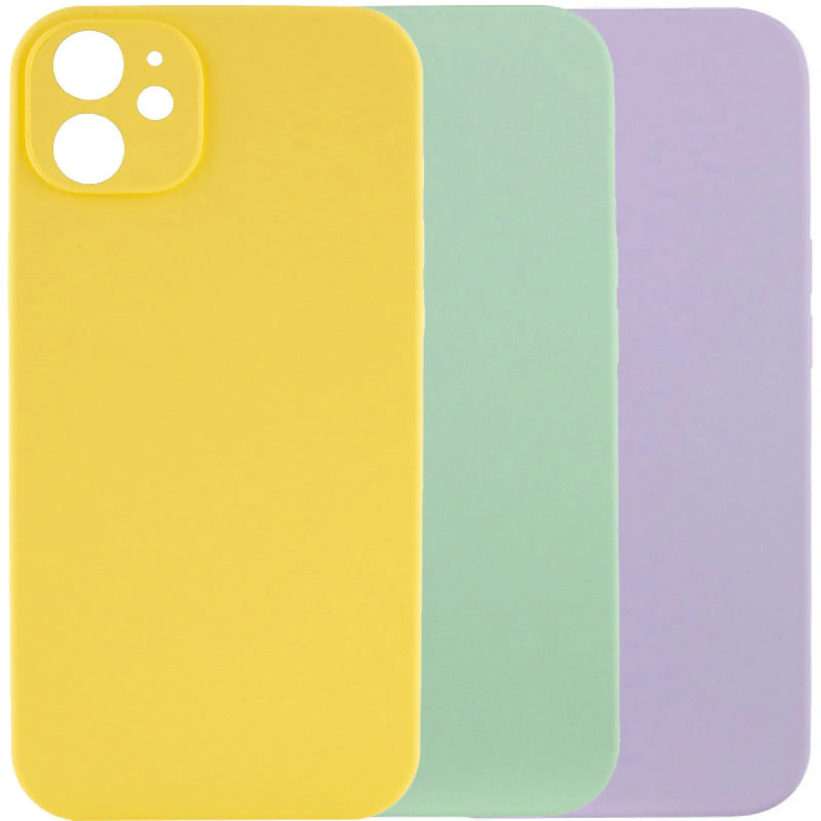 Чехол Silk Full Camera Protective (AA) NO LOGO для Apple iPhone 12 (6.1"), Силикон, купить оптом с доставкой
