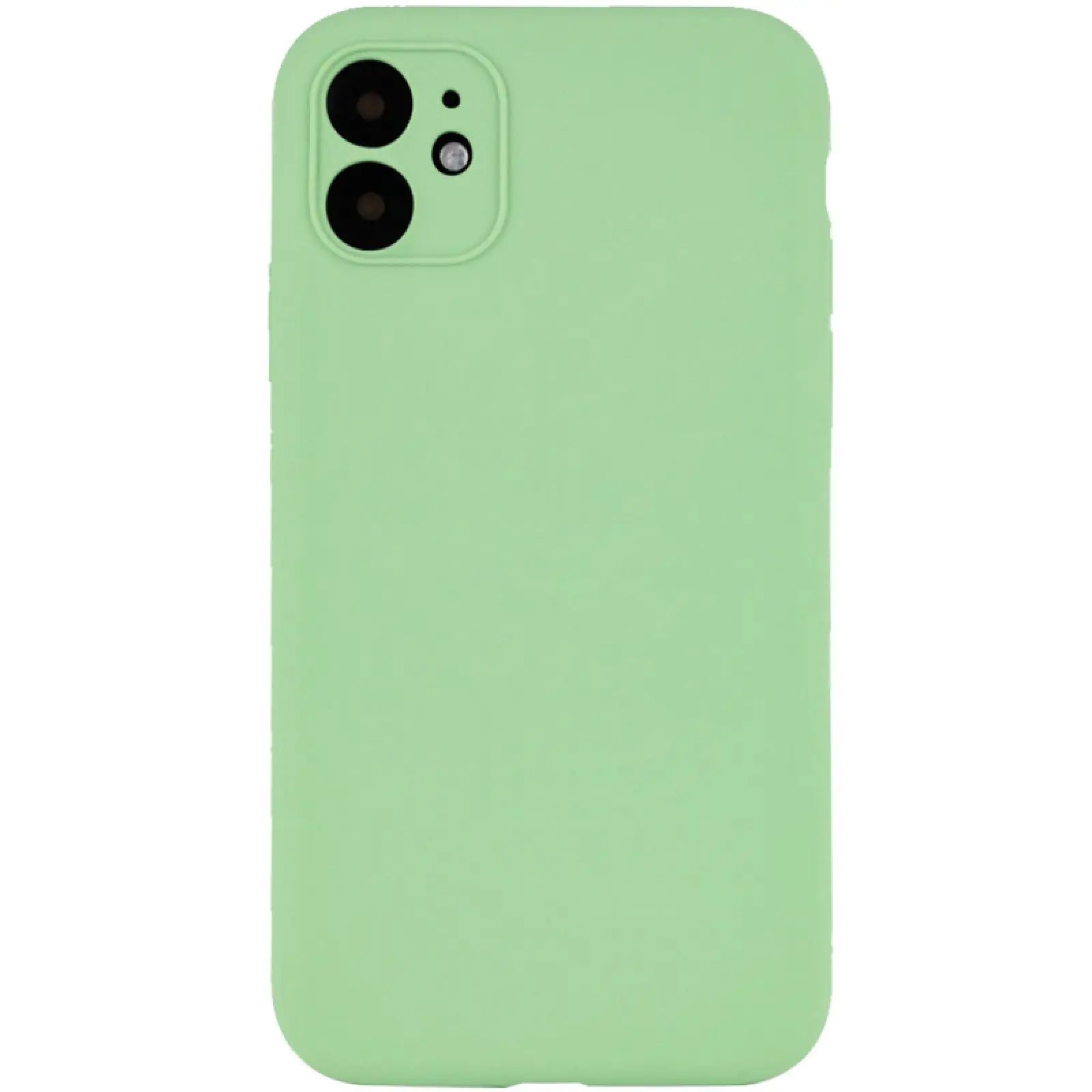 Чехол Silk Full Camera Protective (AA) NO LOGO для Apple iPhone 12 (6.1"), Мятный / Mint, Силикон, купить оптом с доставкой