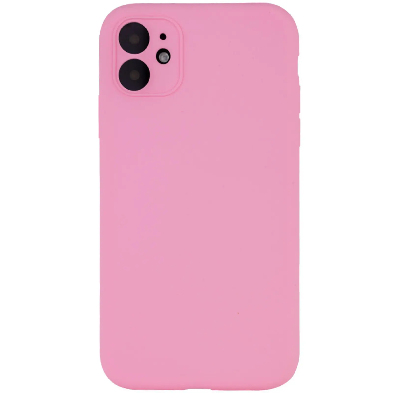Чехол Silk Full Camera Protective (AA) NO LOGO для Apple iPhone 12 (6.1"), Розовый / Light pink, Силикон, купить оптом с доставкой