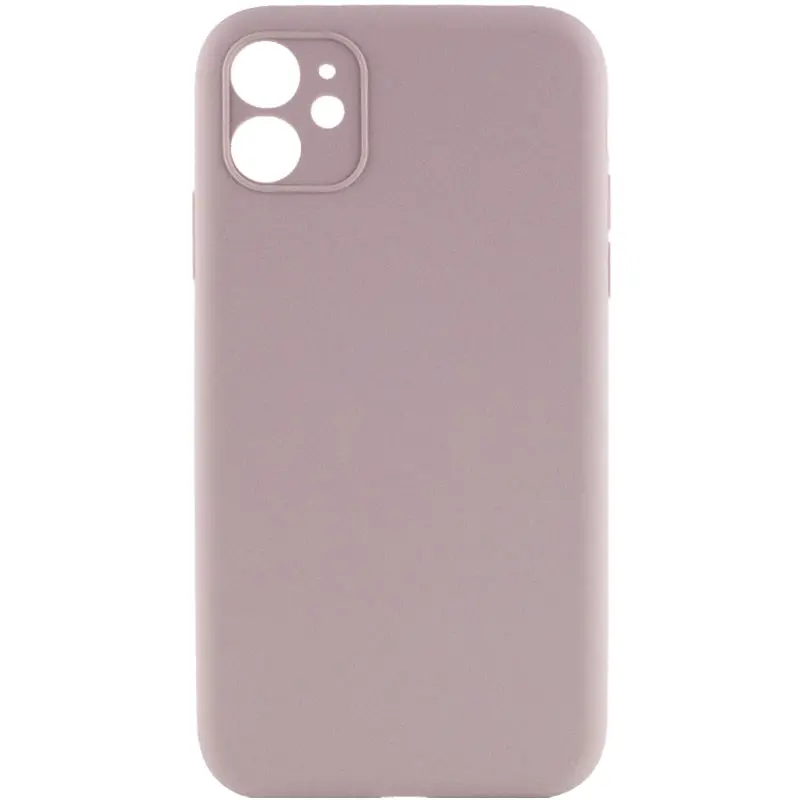 Чехол Silk Full Camera Protective (AA) NO LOGO для Apple iPhone 12 (6.1"), Серый / Lavender, Силикон, купить оптом с доставкой