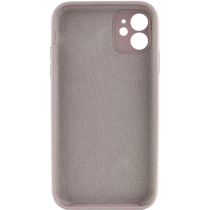 Чехол Silk Full Camera Protective (AA) NO LOGO для Apple iPhone 12 (6.1"), Серый / Lavender 1, Силикон, купить оптом с доставкой
