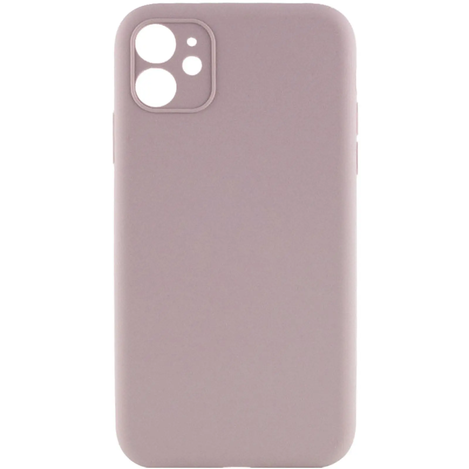 Чехол Silk Full Camera Protective (AA) NO LOGO для Apple iPhone 12 (6.1"), Серый / Lavender, Силикон, купить оптом с доставкой