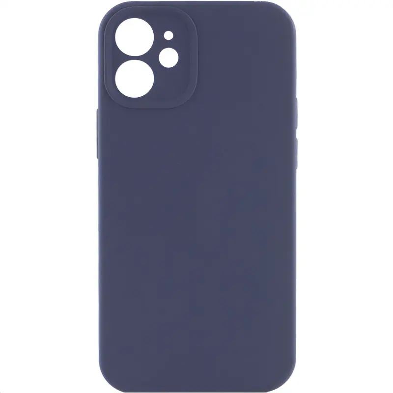 Чехол Silk Full Camera Protective (AA) NO LOGO для Apple iPhone 12 (6.1"), Темно-синий / Midnight blue, Силикон, купить оптом с доставкой