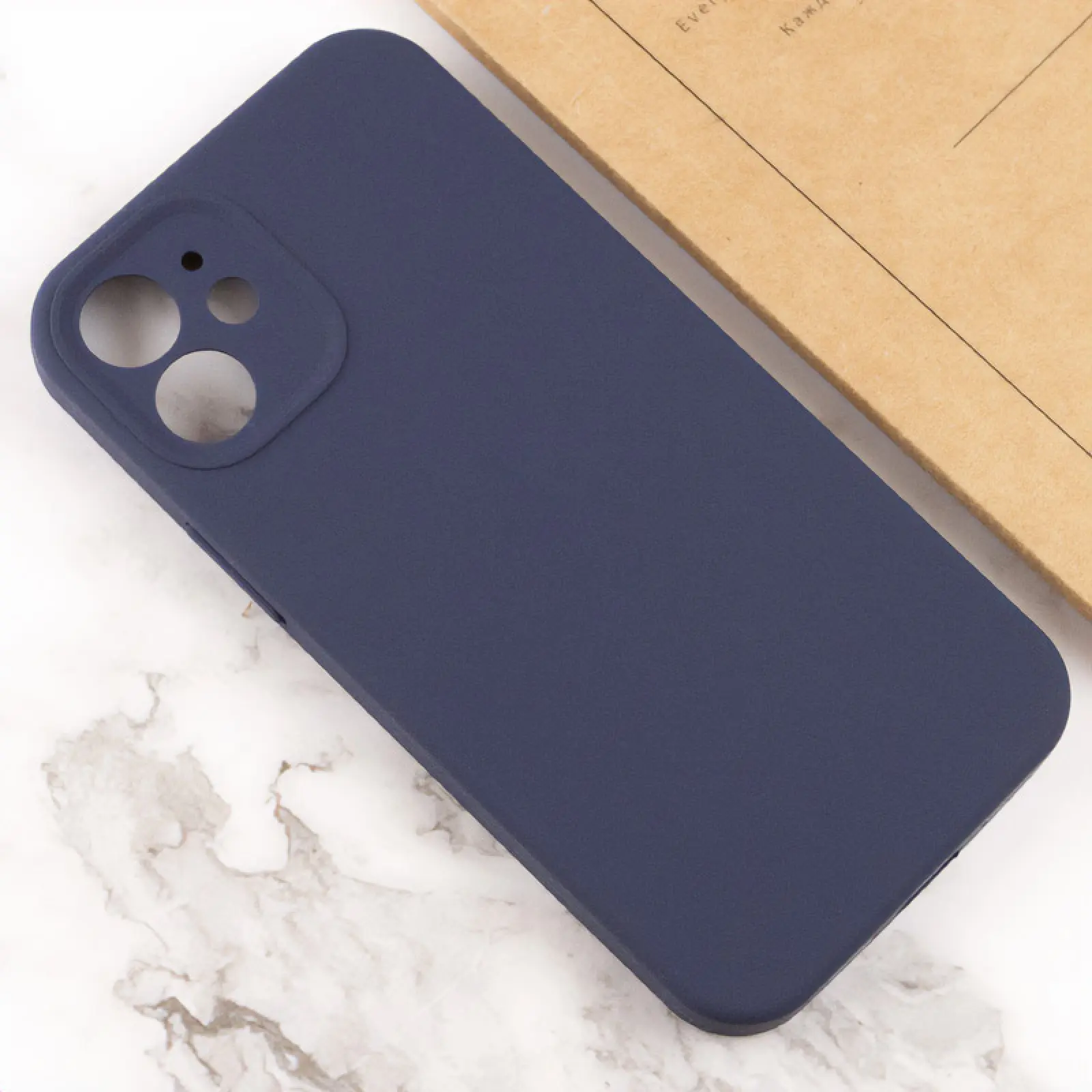 Чехол Silk Full Camera Protective (AA) NO LOGO для Apple iPhone 12 (6.1"), Темно-синий / Midnight blue 2, Силикон, купить оптом с доставкой