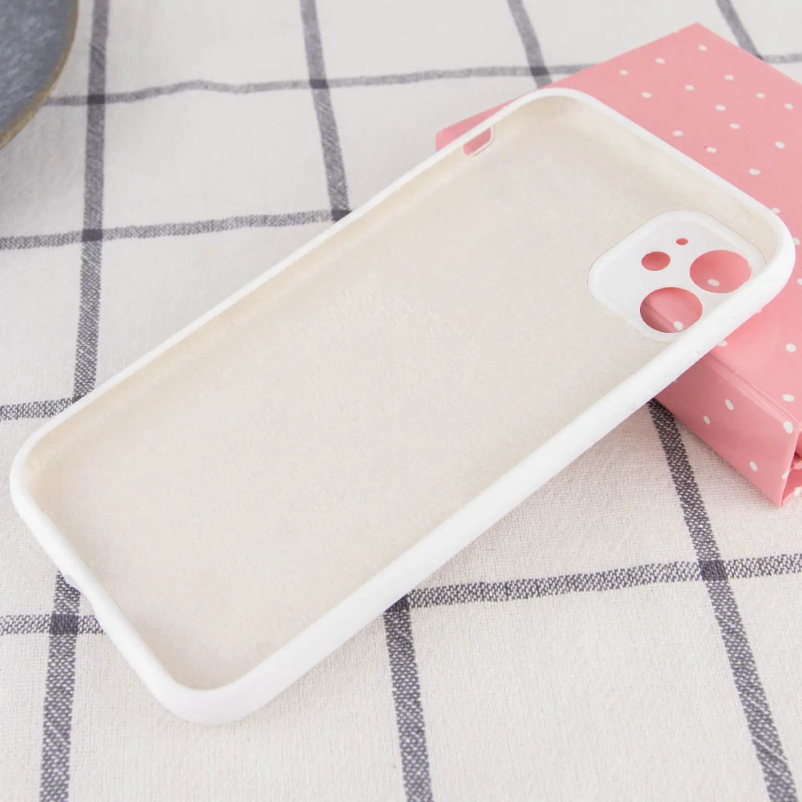 Чехол Silk Full Camera Protective (AA) NO LOGO для Apple iPhone 12 (6.1"), Белый / White 1, Силикон, купить оптом с доставкой