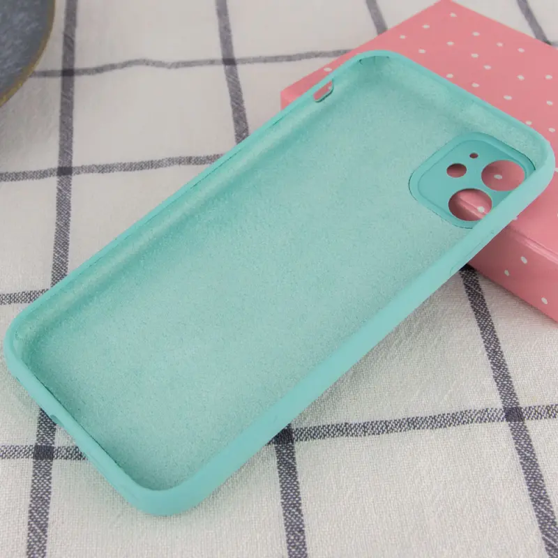 Чехол Silk Full Camera Protective (AA) NO LOGO для Apple iPhone 12 (6.1"), Бирюзовый / Marine Green 2, Силикон, купить оптом с доставкой