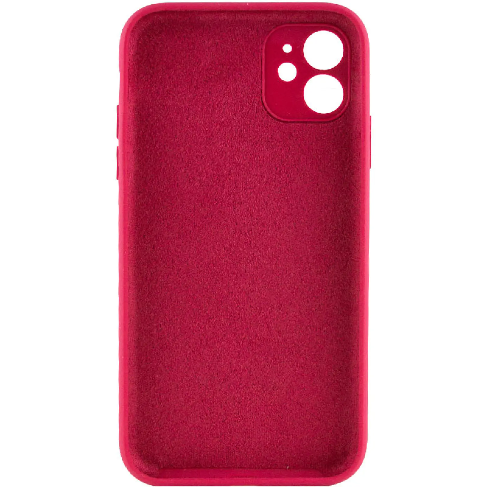 Чехол Silk Full Camera Protective (AA) NO LOGO для Apple iPhone 12 (6.1"), Красный / Rose Red 1, Силикон, купить оптом с доставкой