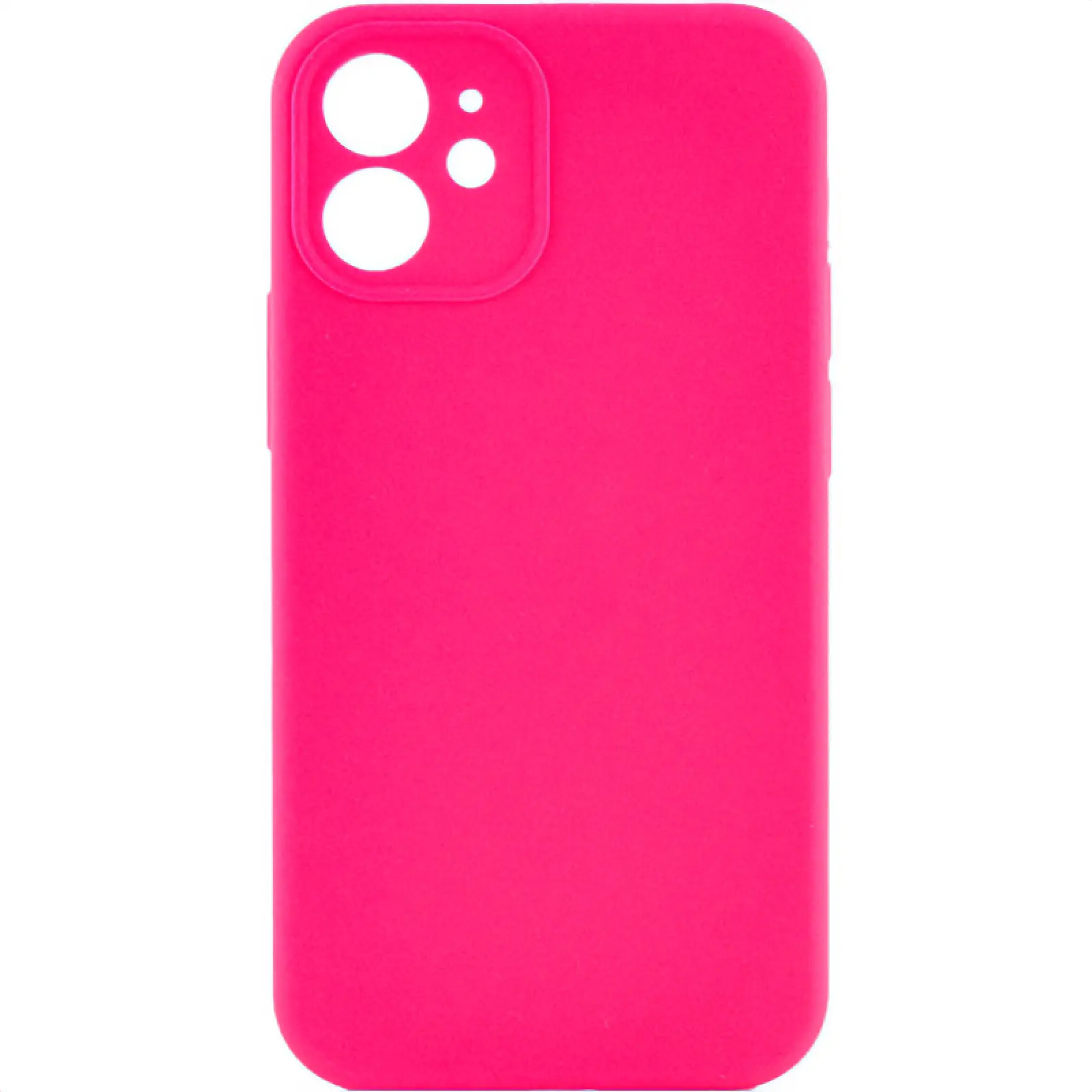 Чехол Silk Full Camera Protective (AA) NO LOGO для Apple iPhone 12 (6.1"), Розовый / Barbie pink, Силикон, купить оптом с доставкой