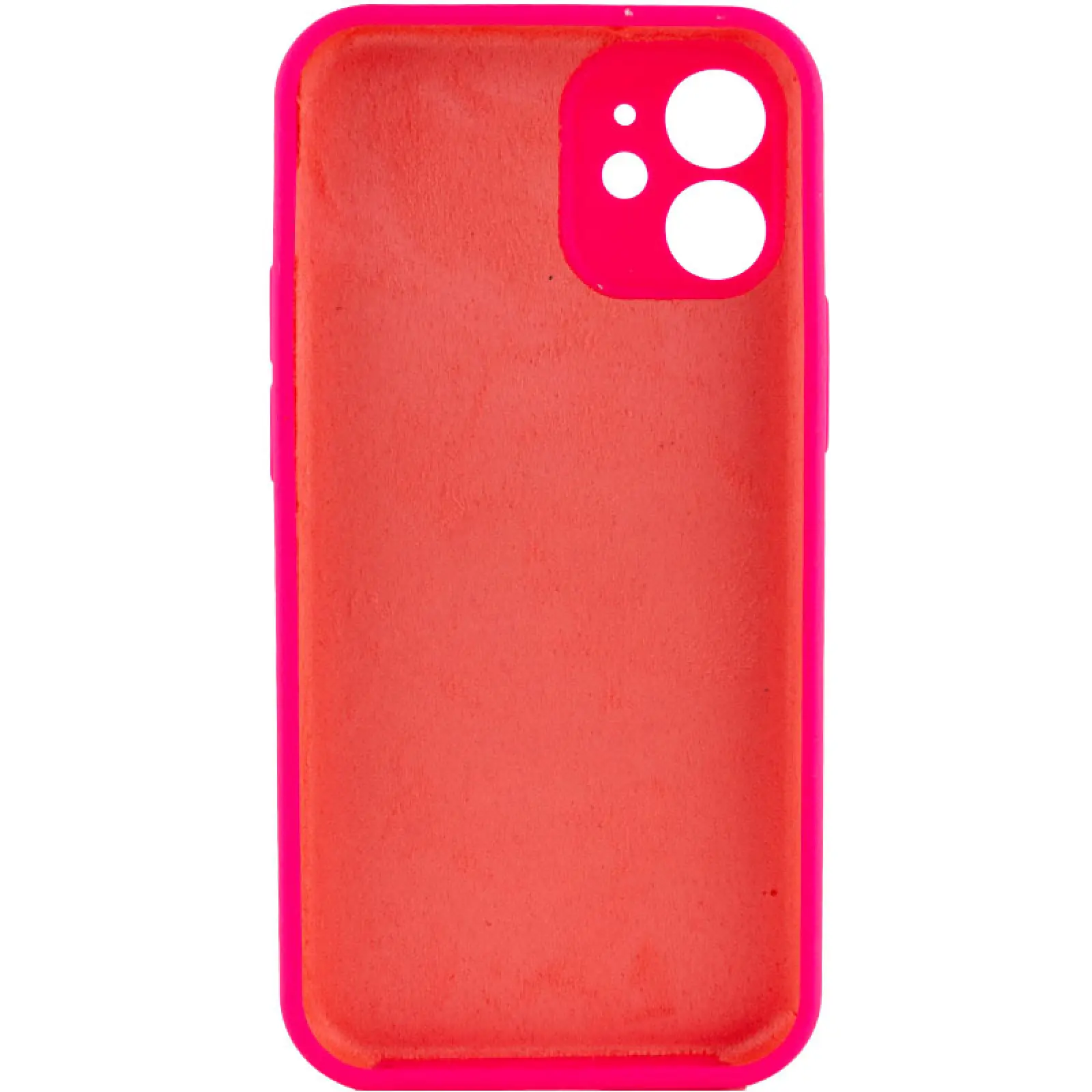 Чехол Silk Full Camera Protective (AA) NO LOGO для Apple iPhone 12 (6.1"), Розовый / Barbie pink 1, Силикон, купить оптом с доставкой