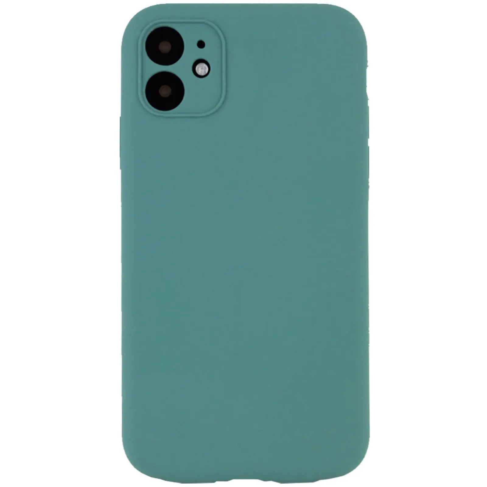 Чехол Silk Full Camera Protective (AA) NO LOGO для Apple iPhone 12 (6.1"), Зеленый / Pine green, Силикон, купить оптом с доставкой