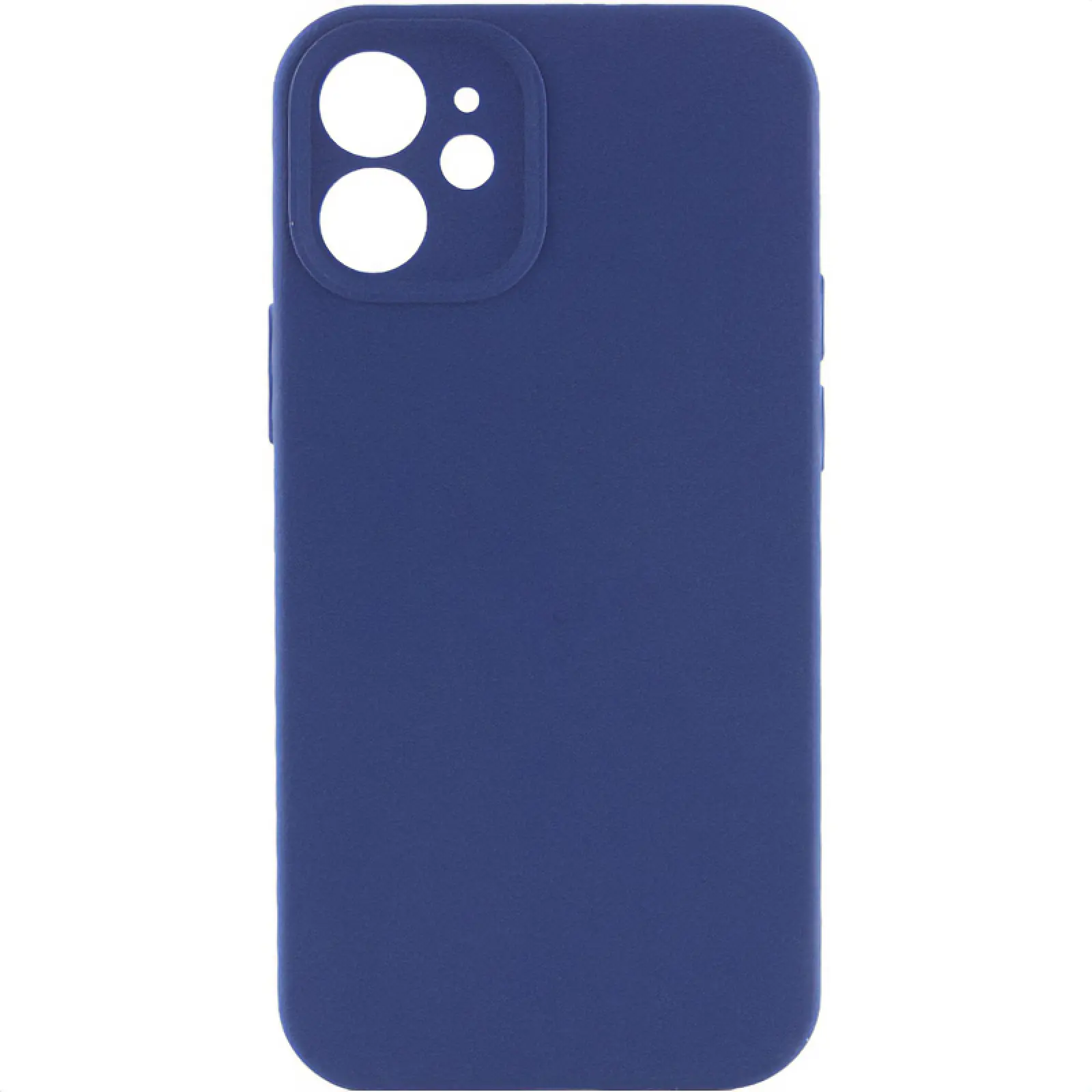 Чехол Silk Full Camera Protective (AA) NO LOGO для Apple iPhone 12 (6.1"), Синий / Deep navy, Силикон, купить оптом с доставкой