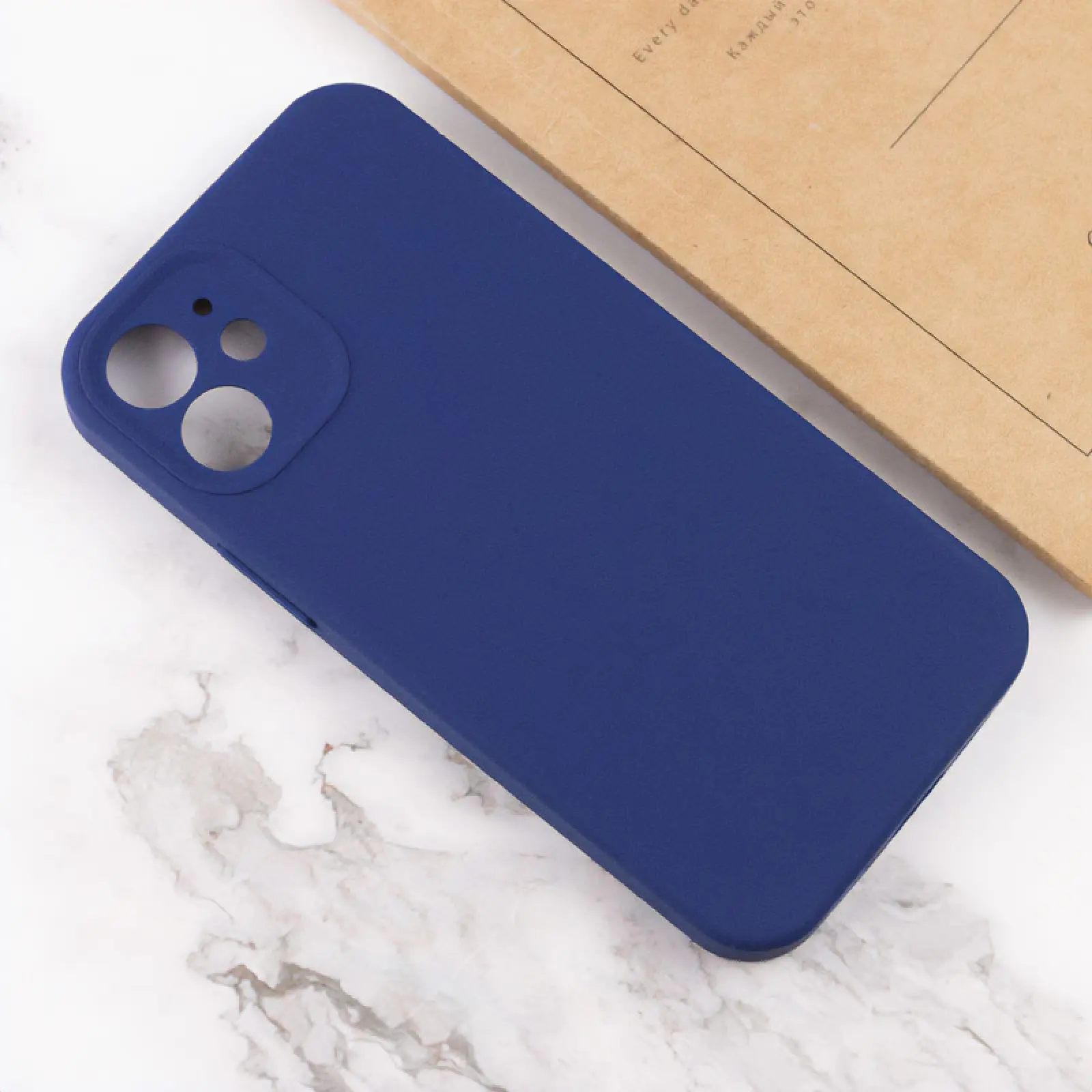 Чехол Silk Full Camera Protective (AA) NO LOGO для Apple iPhone 12 (6.1"), Синий / Deep navy 3, Силикон, купить оптом с доставкой