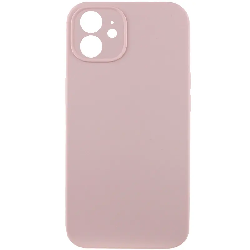 Чехол Silk Full Camera Protective (AA) NO LOGO для Apple iPhone 12 (6.1"), Розовый / Chalk Pink, Силикон, купить оптом с доставкой
