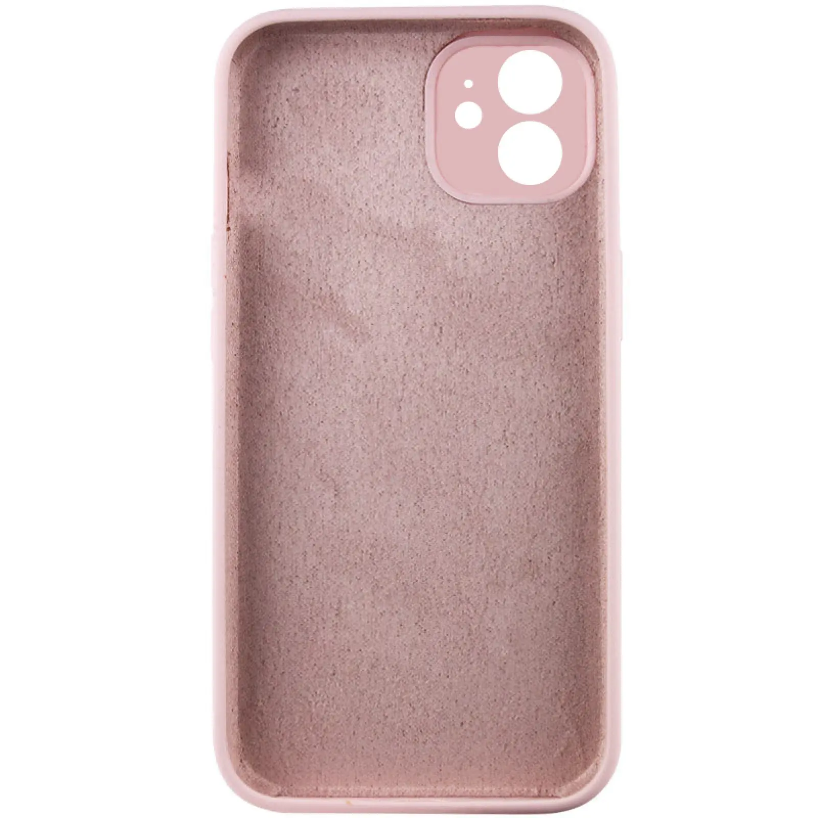 Чехол Silk Full Camera Protective (AA) NO LOGO для Apple iPhone 12 (6.1"), Розовый / Chalk Pink 1, Силикон, купить оптом с доставкой