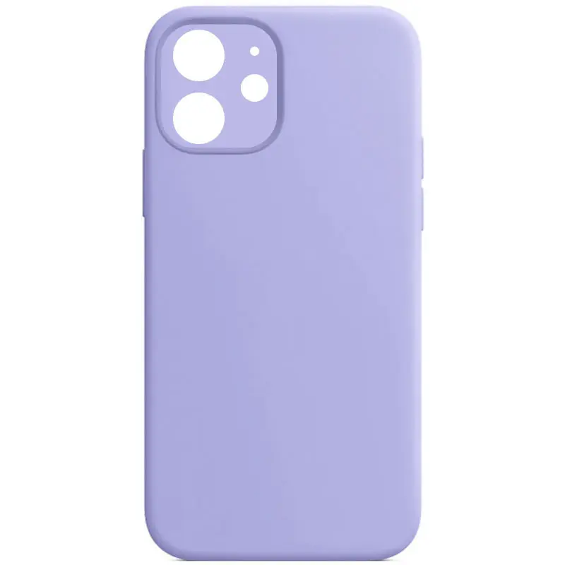 Чехол Silk Full Camera Protective (AA) NO LOGO для Apple iPhone 12 (6.1"), Сиреневый / Lilac, Силикон, купить оптом с доставкой