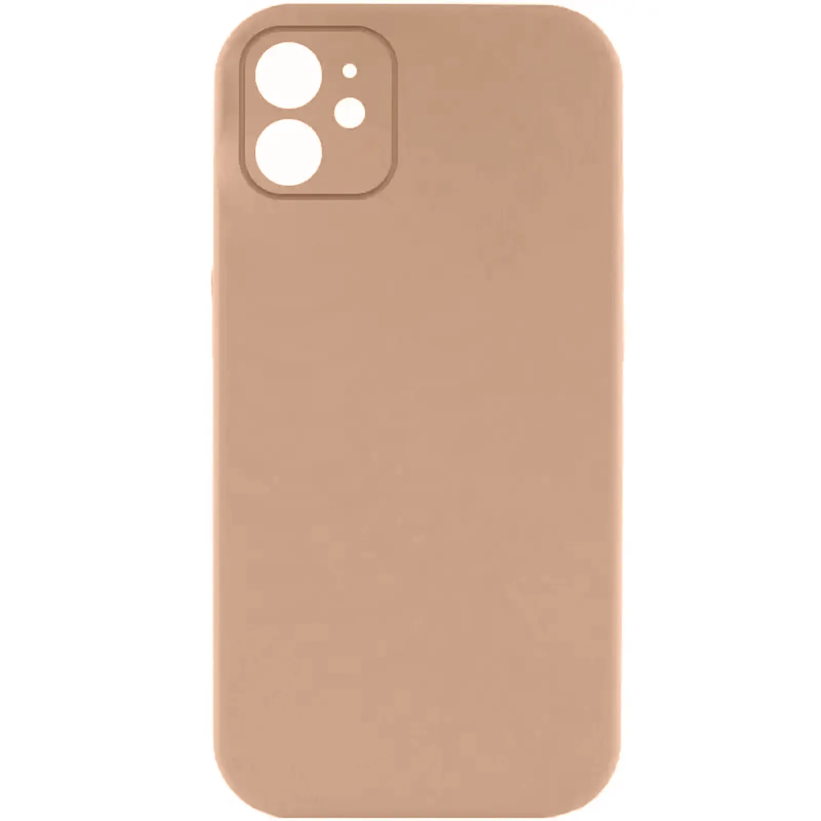 Чехол Silk Full Camera Protective (AA) NO LOGO для Apple iPhone 12 (6.1"), Бежевый / Desert Gold, Силикон, купить оптом с доставкой