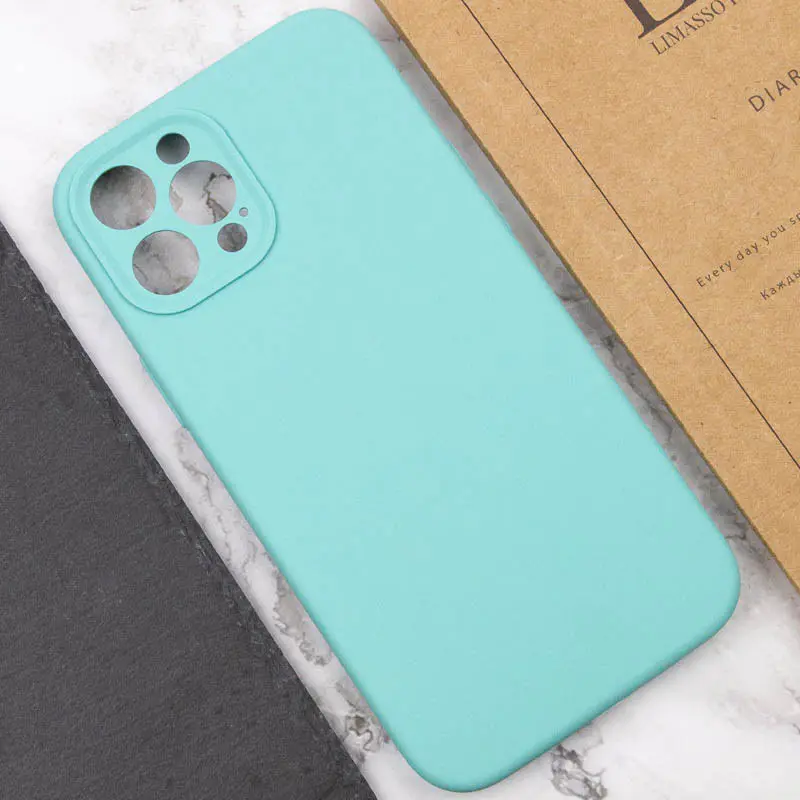 Чехол Silk Full Camera Protective (AA) NO LOGO для Apple iPhone 12 Pro (6.1"), Бирюзовый / Marine Green 5, Силикон, купить оптом с доставкой