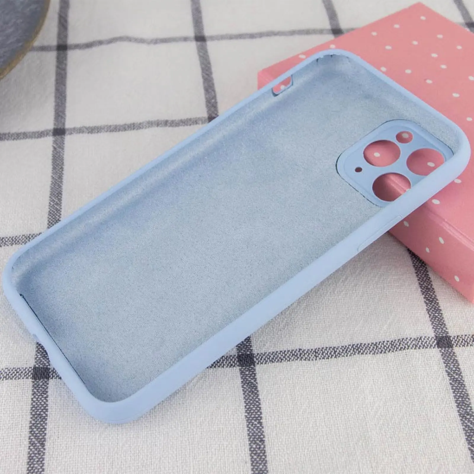 Чехол Silk Full Camera Protective (AA) NO LOGO для Apple iPhone 12 Pro (6.1"), Голубой / Lilac Blue 1, Силикон, купить оптом с доставкой