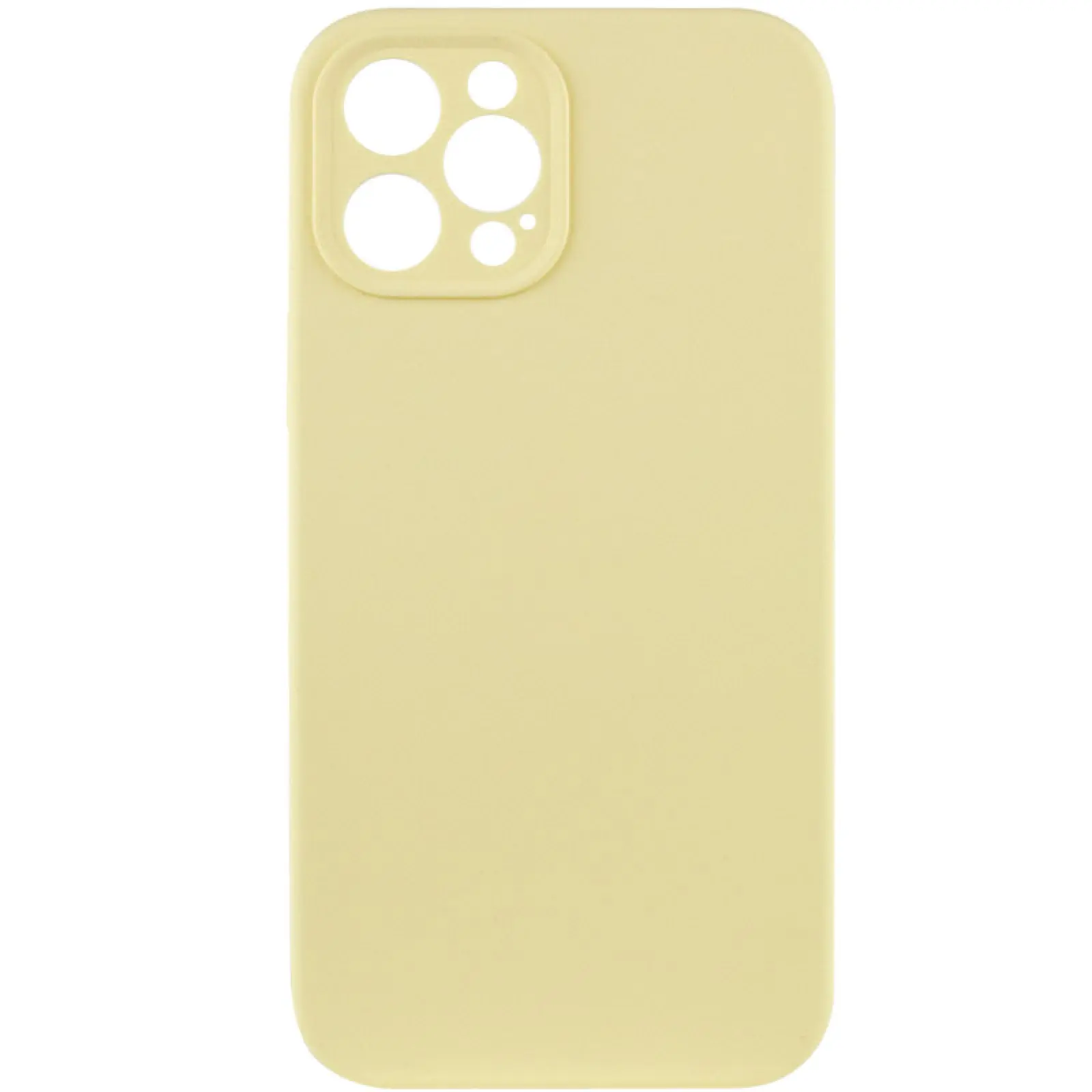 Чехол Silk Full Camera Protective (AA) NO LOGO для Apple iPhone 12 Pro (6.1"), Желтый / Mellow Yellow, Силикон, купить оптом с доставкой