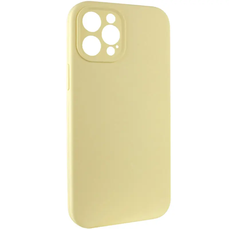 Чехол Silk Full Camera Protective (AA) NO LOGO для Apple iPhone 12 Pro (6.1"), Желтый / Mellow Yellow 2, Силикон, купить оптом с доставкой