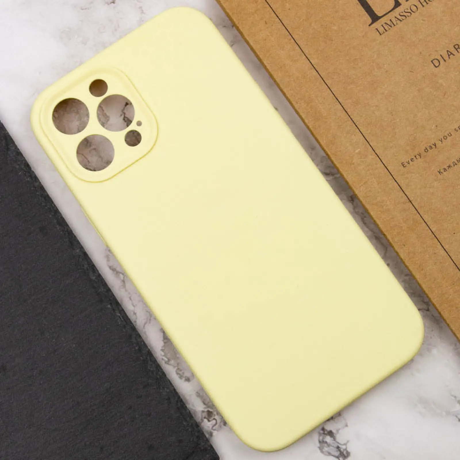 Чехол Silk Full Camera Protective (AA) NO LOGO для Apple iPhone 12 Pro (6.1"), Желтый / Mellow Yellow 3, Силикон, купить оптом с доставкой