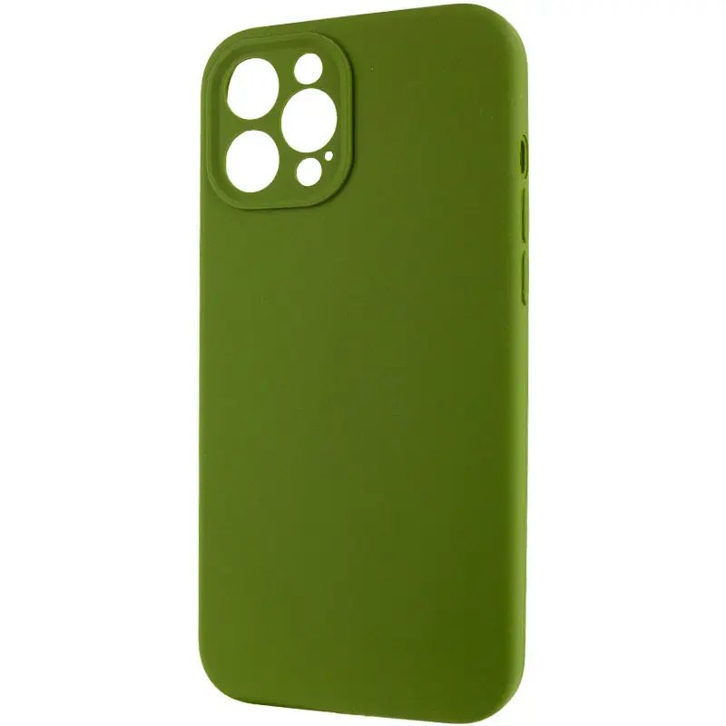 Чехол Silk Full Camera Protective (AA) NO LOGO для Apple iPhone 12 Pro (6.1"), Зеленый / Dark Olive 2, Силикон, купить оптом с доставкой