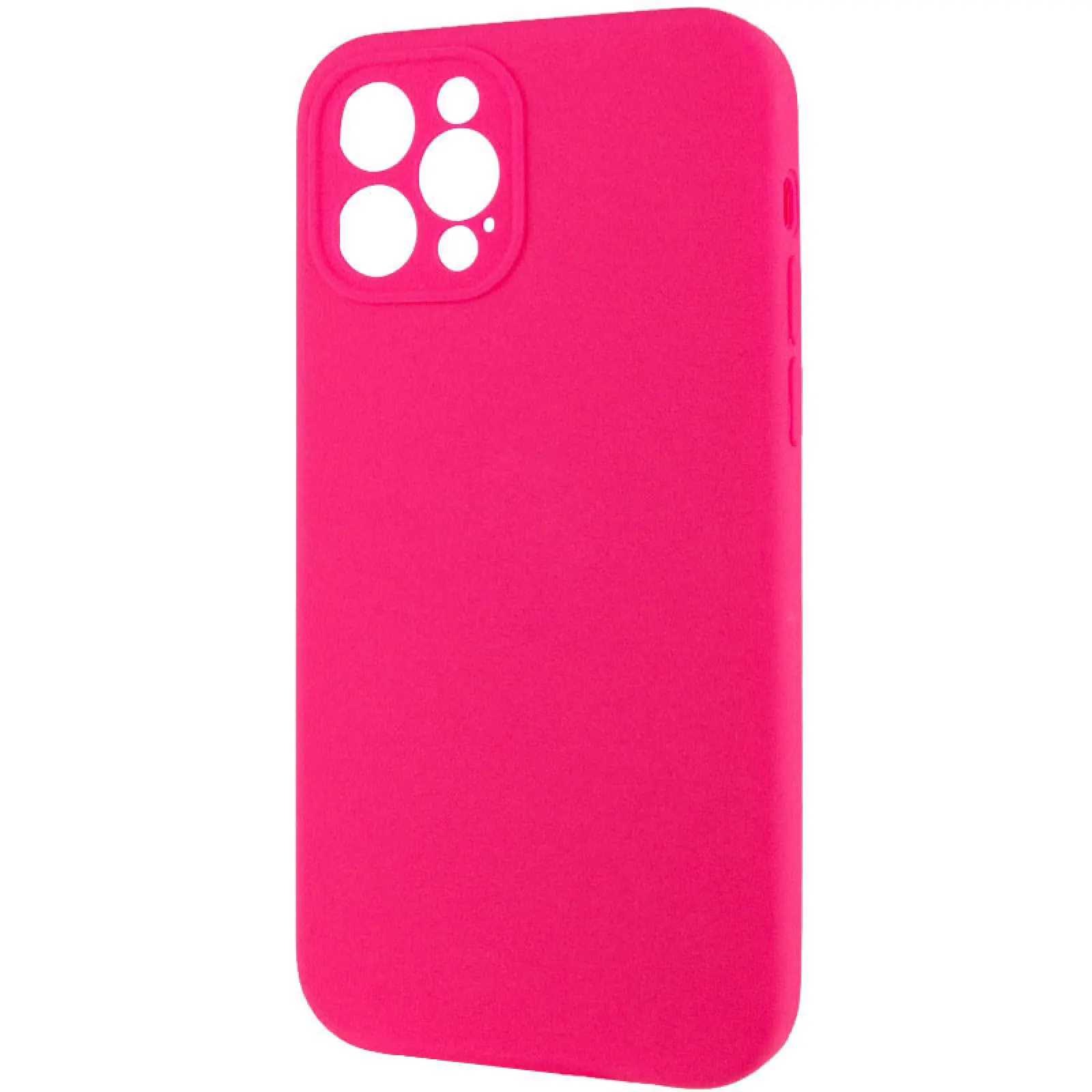 Чехол Silk Full Camera Protective (AA) NO LOGO для Apple iPhone 12 Pro (6.1"), Розовый / Barbie pink 2, Силикон, купить оптом с доставкой