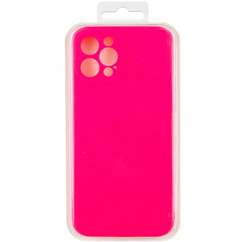 Чехол Silk Full Camera Protective (AA) NO LOGO для Apple iPhone 12 Pro (6.1"), Розовый / Barbie pink 5, Силикон, купить оптом с доставкой