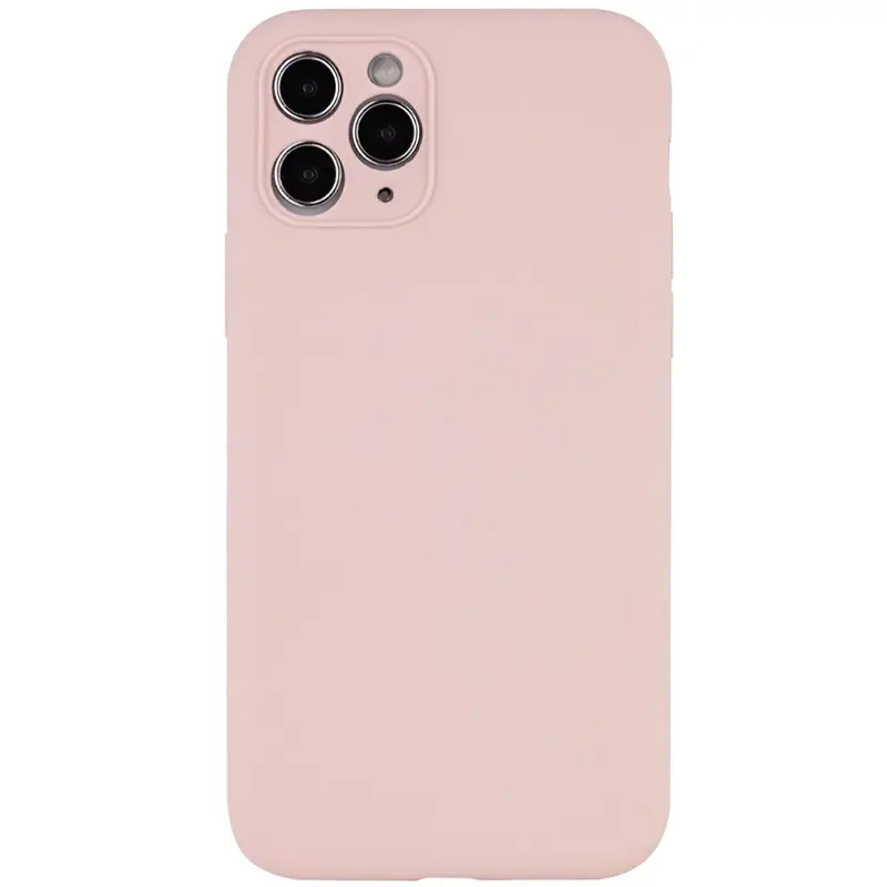 Чехол Silk Full Camera Protective (AA) NO LOGO для Apple iPhone 12 Pro (6.1"), Розовый / Chalk Pink, Силикон, купить оптом с доставкой