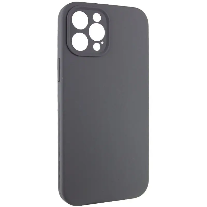 Чехол Silk Full Camera Protective (AA) NO LOGO для Apple iPhone 12 Pro (6.1"), Серый / Dark Gray 1, Силикон, купить оптом с доставкой