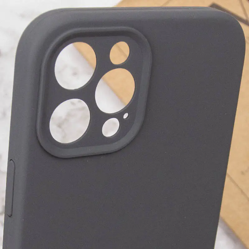 Чехол Silk Full Camera Protective (AA) NO LOGO для Apple iPhone 12 Pro (6.1"), Серый / Dark Gray 5, Силикон, купить оптом с доставкой