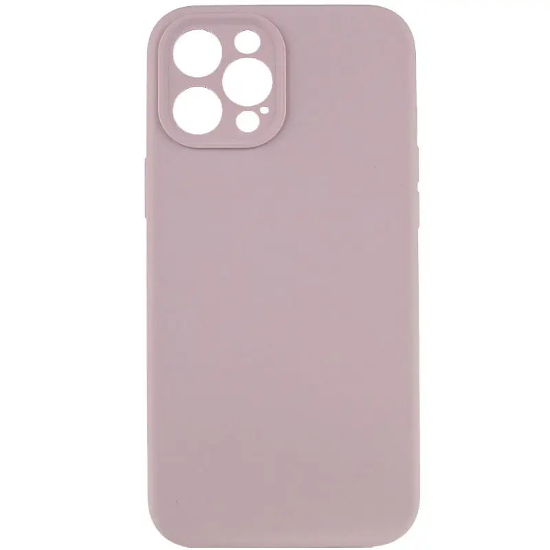 Чехол Silk Full Camera Protective (AA) NO LOGO для Apple iPhone 12 Pro (6.1"), Серый / Lavender, Силикон, купить оптом с доставкой