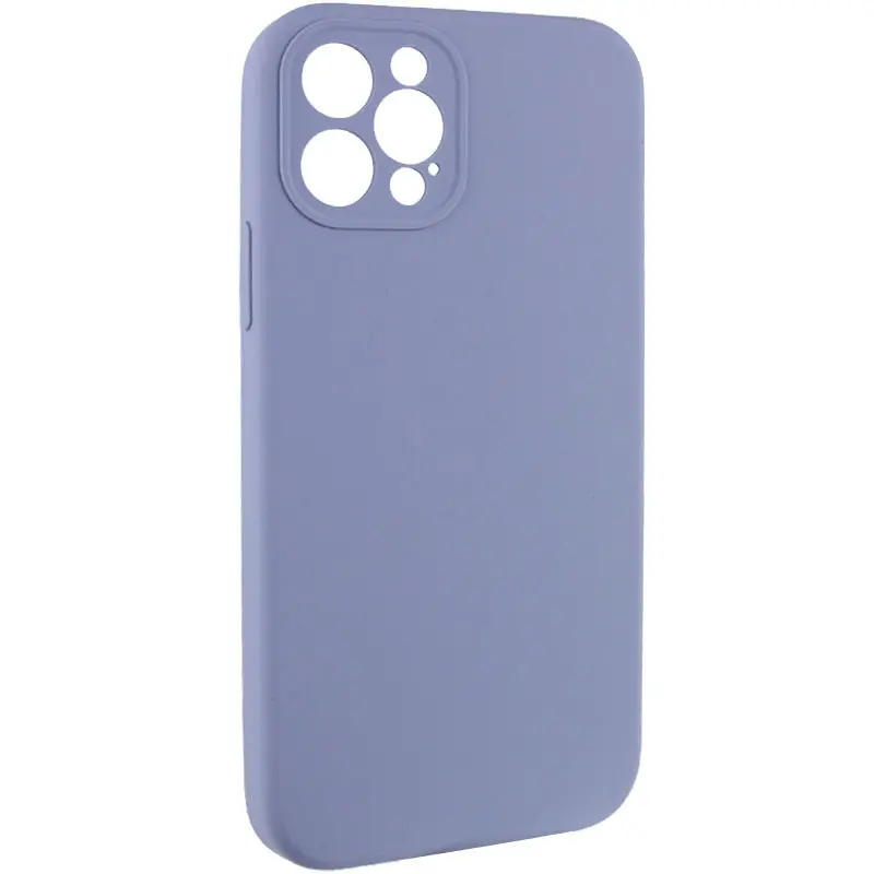 Чехол Silk Full Camera Protective (AA) NO LOGO для Apple iPhone 12 Pro (6.1"), Серый / Lavender Gray 1, Силикон, купить оптом с доставкой