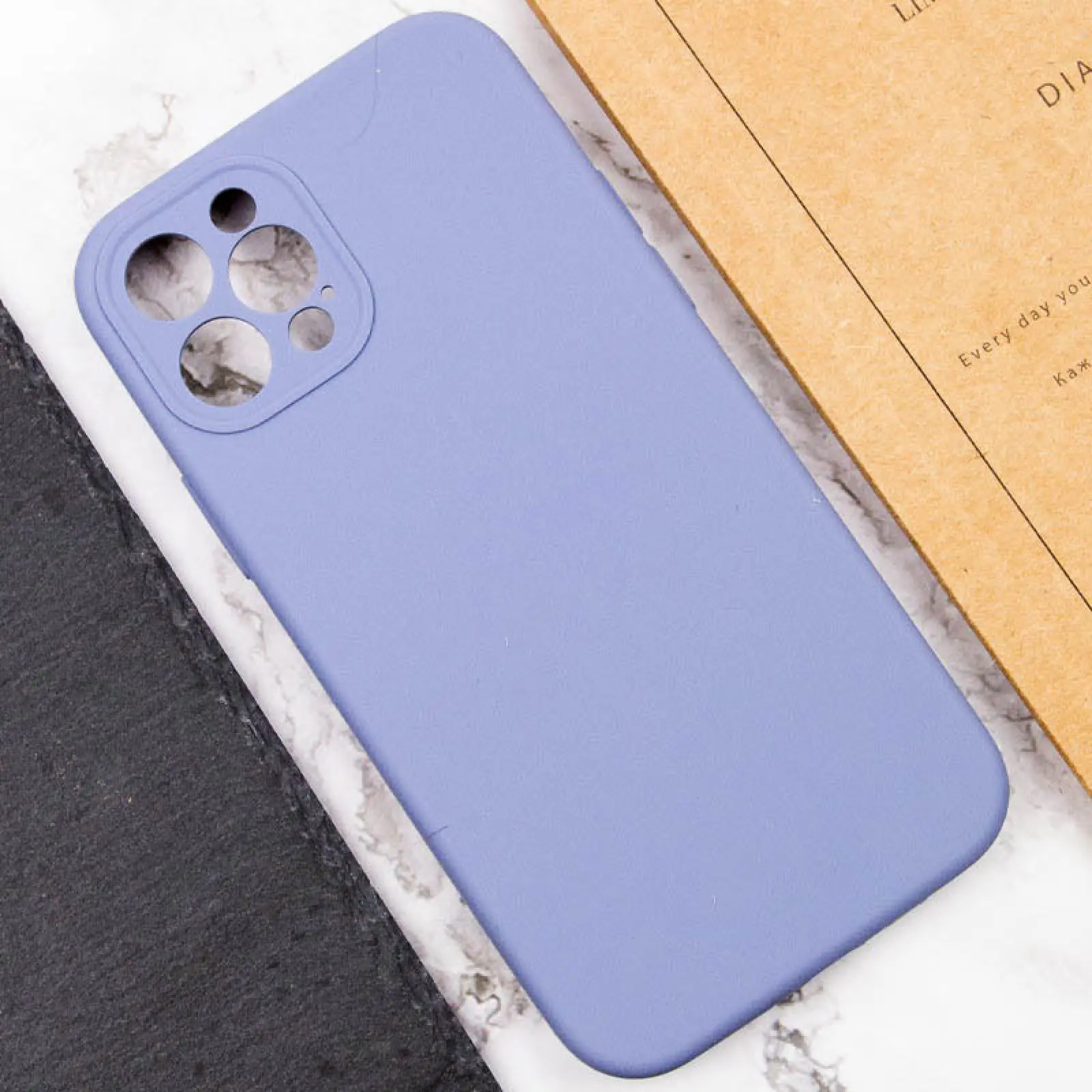 Чехол Silk Full Camera Protective (AA) NO LOGO для Apple iPhone 12 Pro (6.1"), Серый / Lavender Gray 4, Силикон, купить оптом с доставкой
