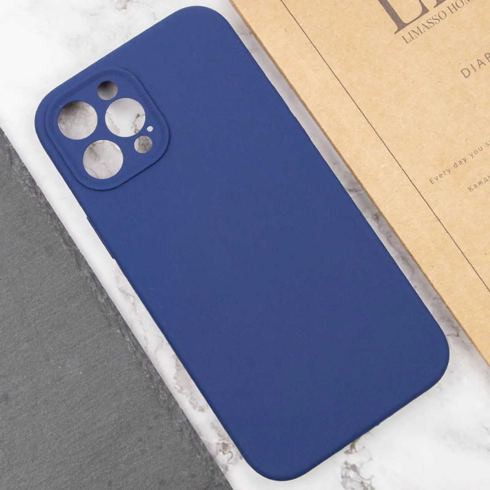 Чехол Silk Full Camera Protective (AA) NO LOGO для Apple iPhone 12 Pro (6.1"), Синий / Deep navy 4, Силикон, купить оптом с доставкой