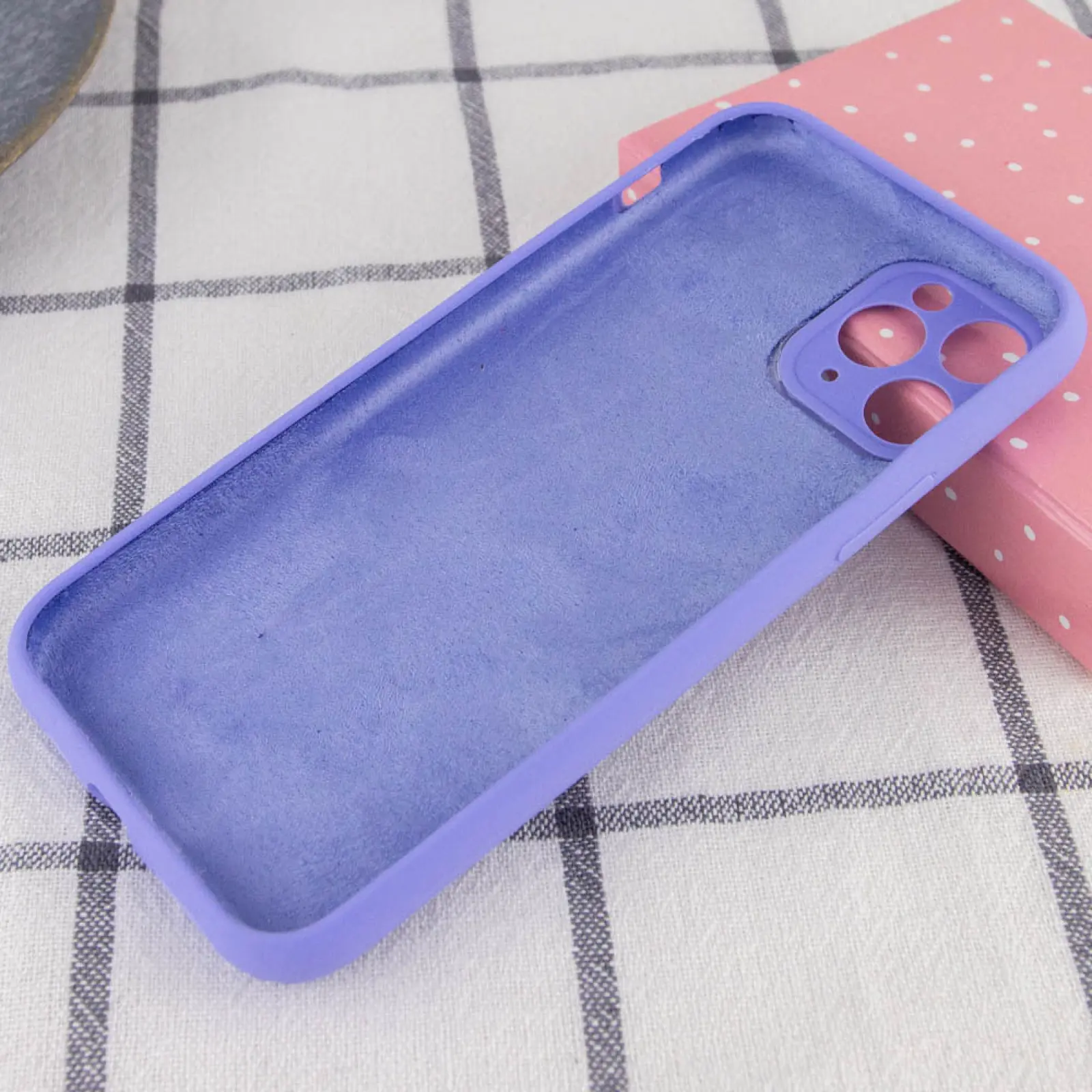 Чехол Silk Full Camera Protective (AA) NO LOGO для Apple iPhone 12 Pro (6.1"), Сиреневый / Dasheen 1, Силикон, купить оптом с доставкой